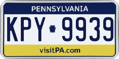 PA license plate KPY9939