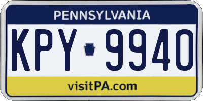 PA license plate KPY9940
