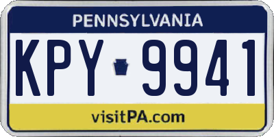 PA license plate KPY9941