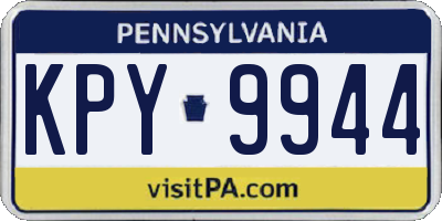 PA license plate KPY9944