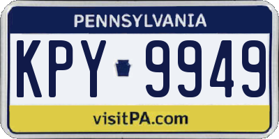 PA license plate KPY9949