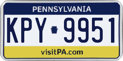 PA license plate KPY9951