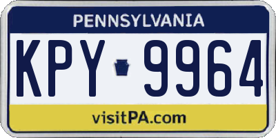 PA license plate KPY9964