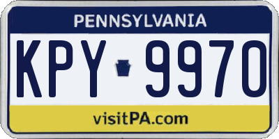 PA license plate KPY9970