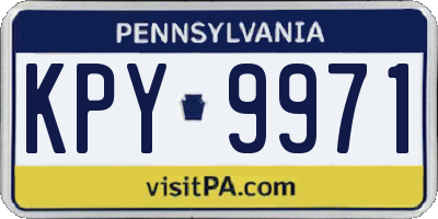 PA license plate KPY9971