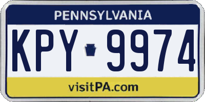 PA license plate KPY9974