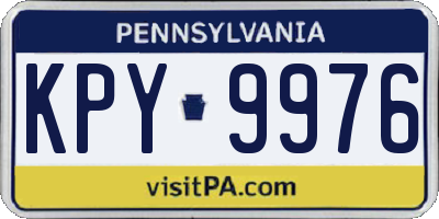 PA license plate KPY9976