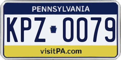 PA license plate KPZ0079