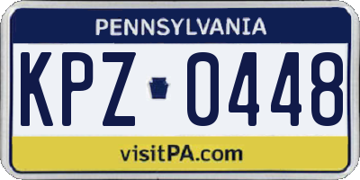 PA license plate KPZ0448