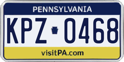 PA license plate KPZ0468