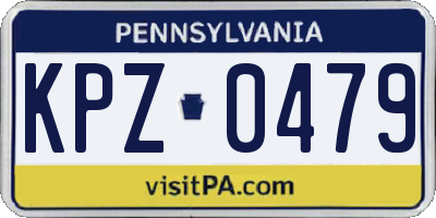 PA license plate KPZ0479