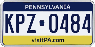 PA license plate KPZ0484