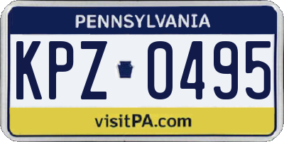PA license plate KPZ0495
