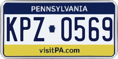 PA license plate KPZ0569