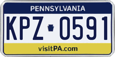 PA license plate KPZ0591