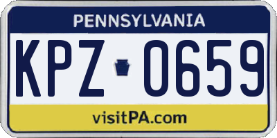 PA license plate KPZ0659