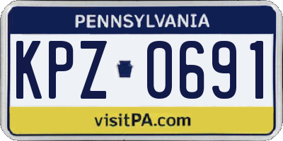 PA license plate KPZ0691