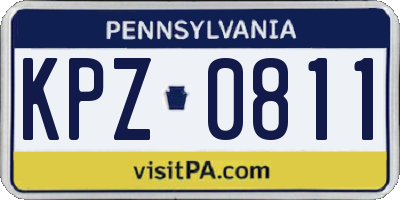 PA license plate KPZ0811