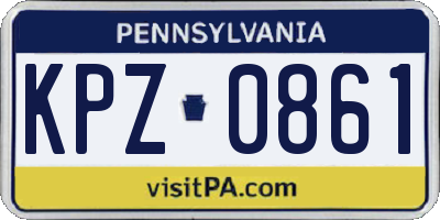 PA license plate KPZ0861