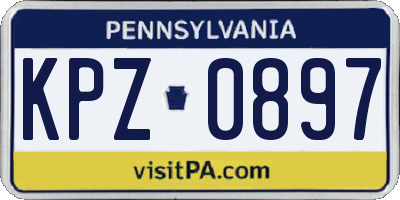 PA license plate KPZ0897