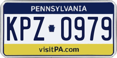 PA license plate KPZ0979