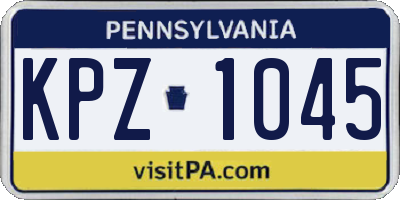 PA license plate KPZ1045
