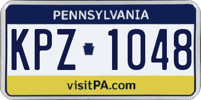 PA license plate KPZ1048