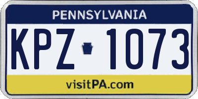 PA license plate KPZ1073