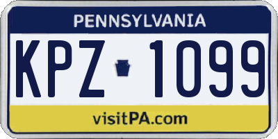 PA license plate KPZ1099