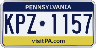 PA license plate KPZ1157