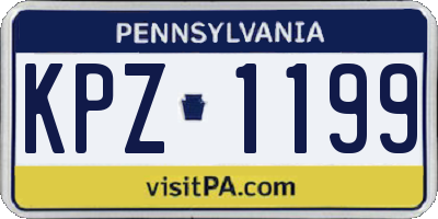 PA license plate KPZ1199