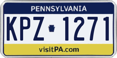 PA license plate KPZ1271