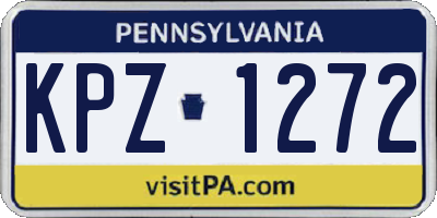 PA license plate KPZ1272