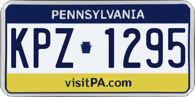 PA license plate KPZ1295