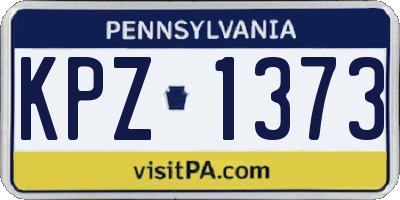 PA license plate KPZ1373