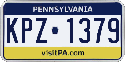 PA license plate KPZ1379