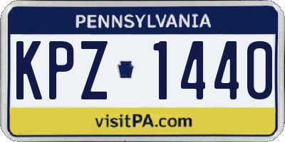 PA license plate KPZ1440