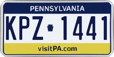 PA license plate KPZ1441