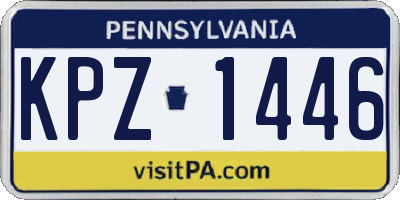 PA license plate KPZ1446