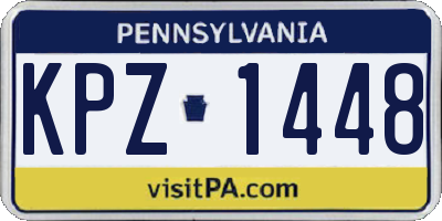 PA license plate KPZ1448