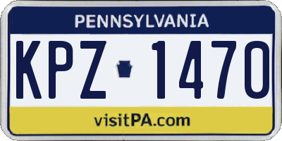 PA license plate KPZ1470