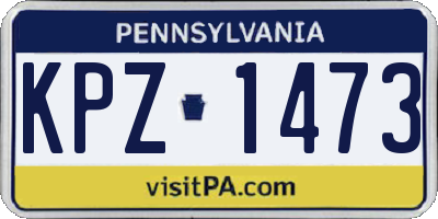 PA license plate KPZ1473