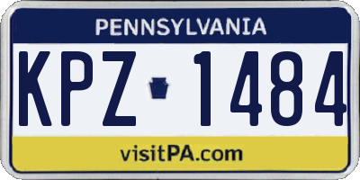 PA license plate KPZ1484