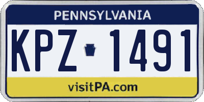 PA license plate KPZ1491