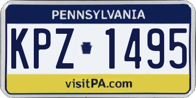 PA license plate KPZ1495