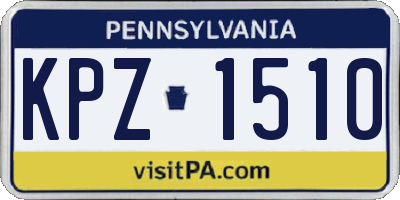 PA license plate KPZ1510