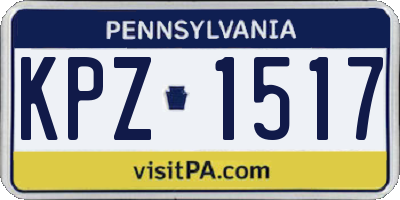 PA license plate KPZ1517