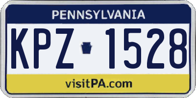 PA license plate KPZ1528