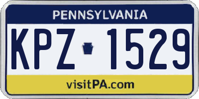 PA license plate KPZ1529