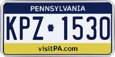 PA license plate KPZ1530